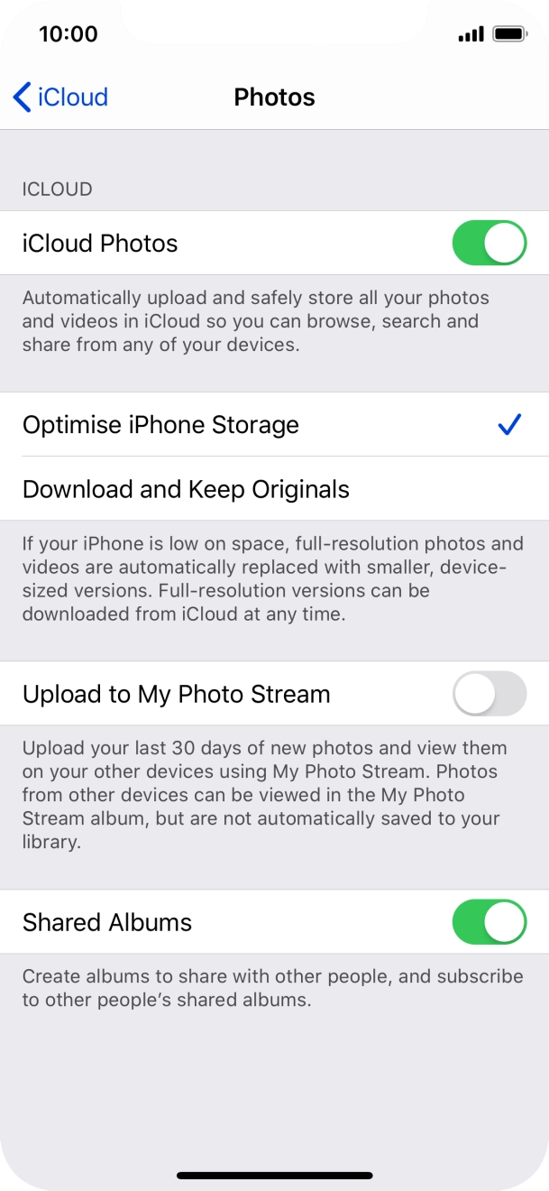 Press the indicator next to 
