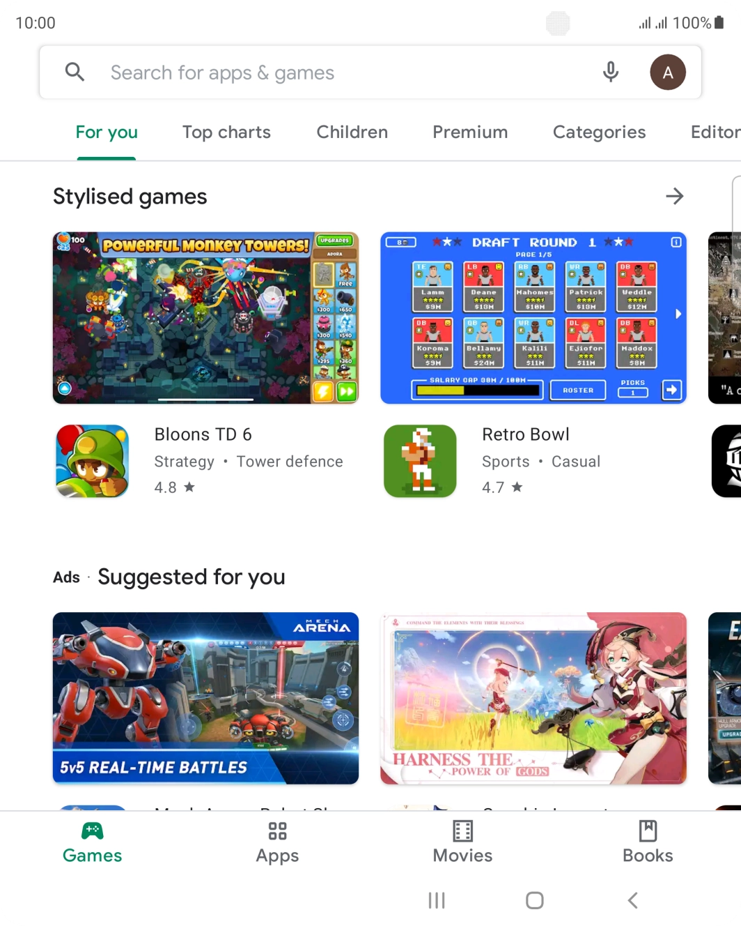 Press the search field. Press the search field.