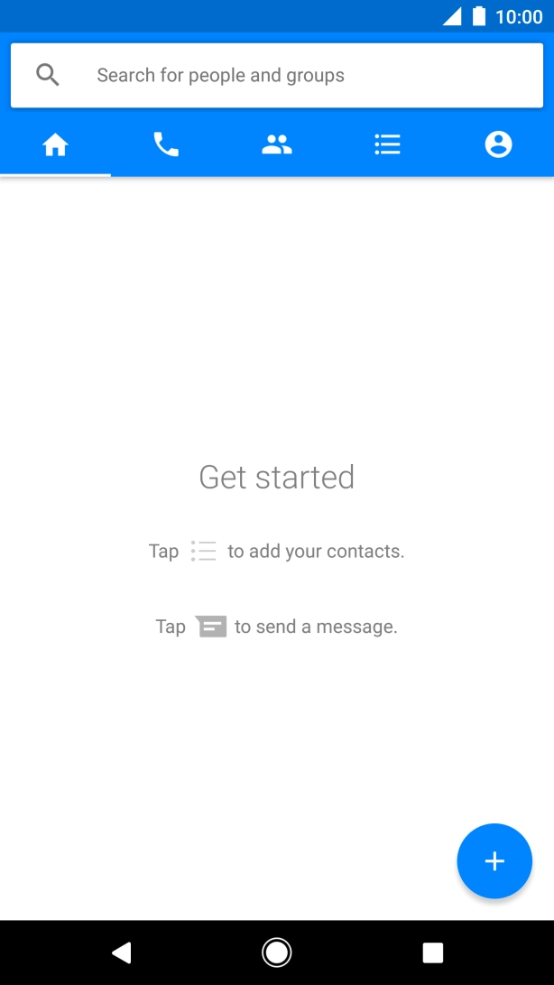 Press the new action icon.