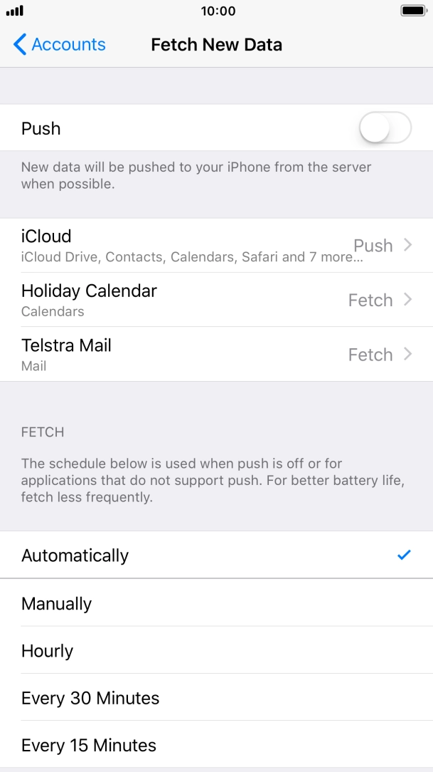 If you turn off the function, press the required setting.