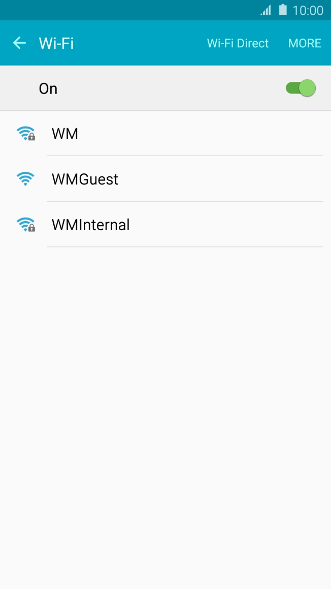 Press the required Wi-Fi network.