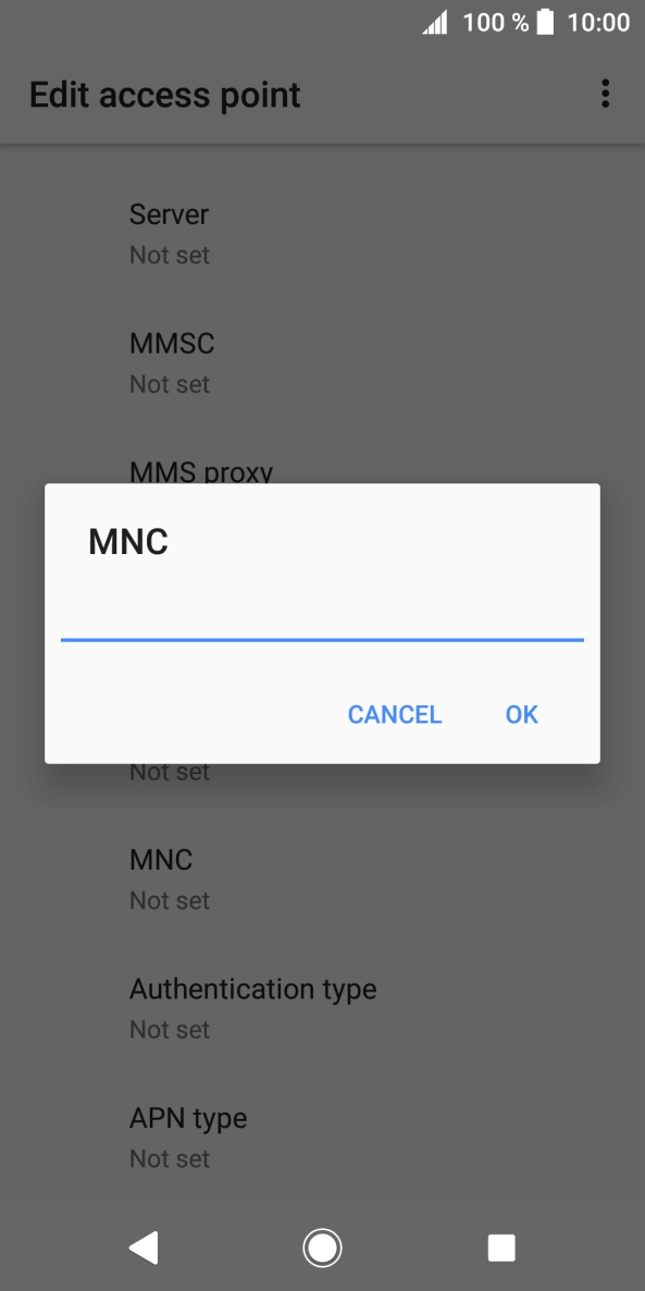 Key in 01 and press OK.