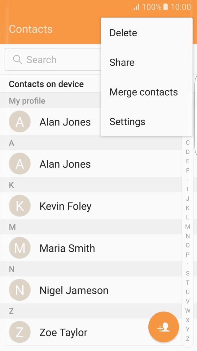 Press Merge contacts.