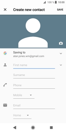 Press the address book drop down list.