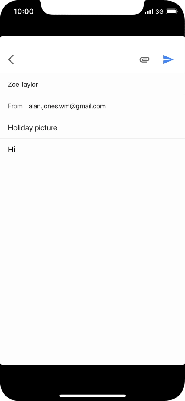 Press the send icon. Press the send icon.
