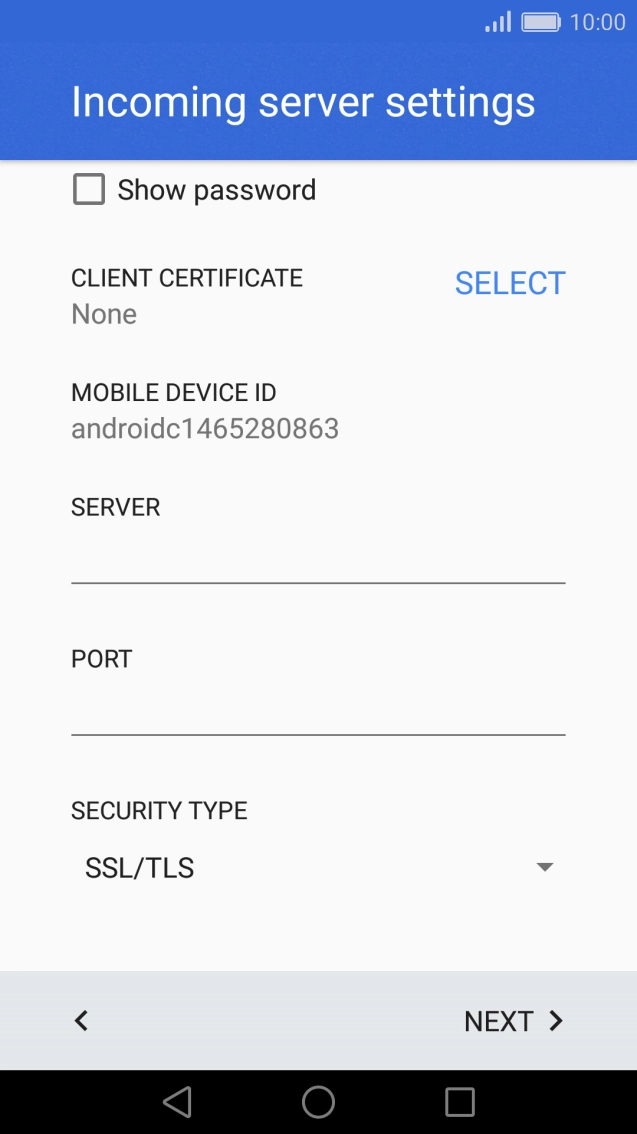 Press the field below 