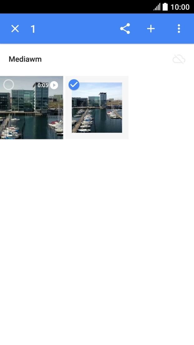 Press the share icon.
