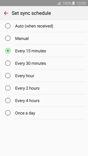 Press the required setting. Press the required setting.