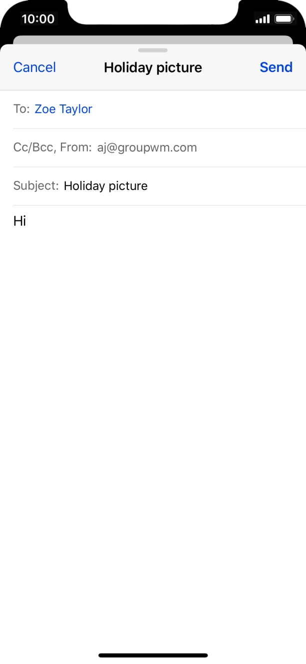 Press and hold the text input field until a pop-up menu is displayed.