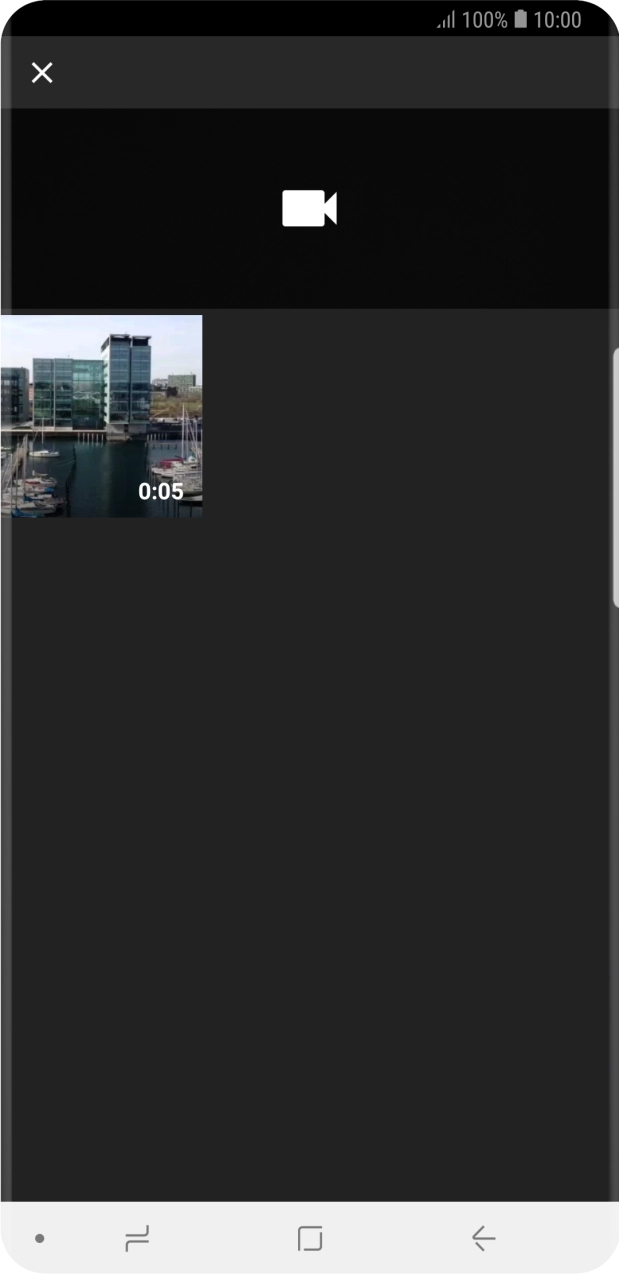 Go to the required folder and press the required video clip.