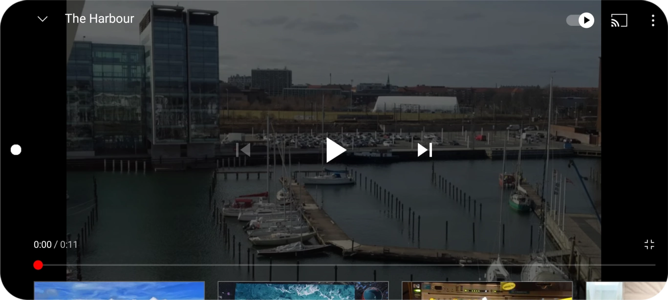 Slide your finger upwards on the screen.