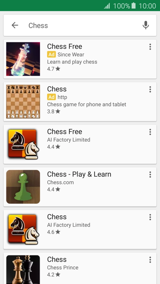 Press the required app.