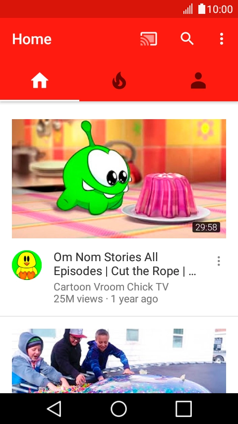 Press the profile icon.