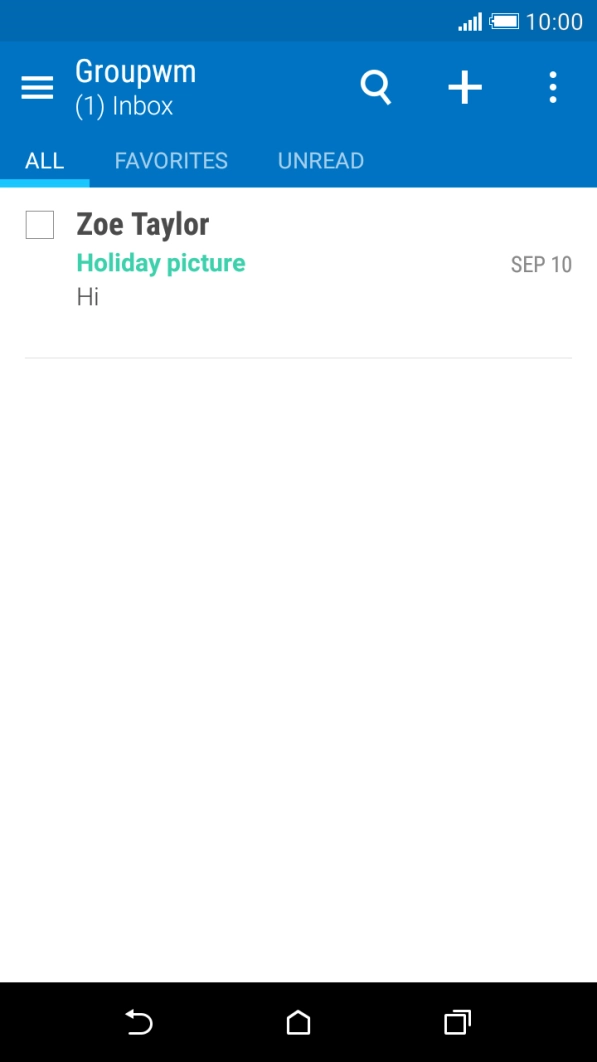 Slide your finger right starting from the left side of the screen.