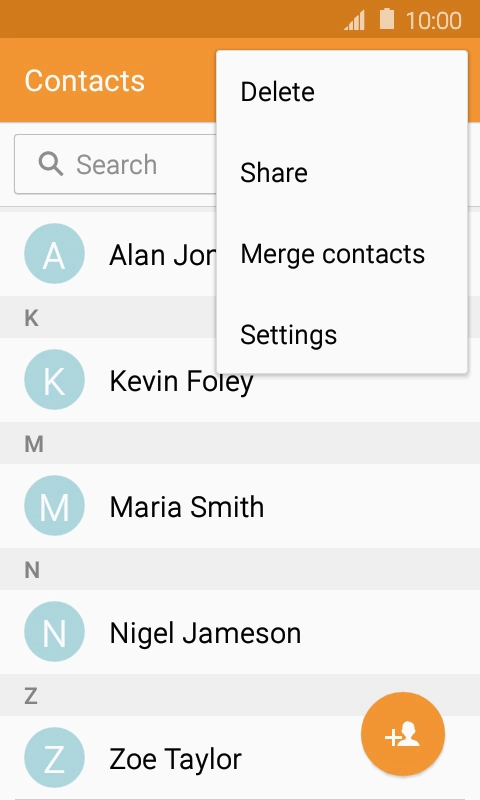 Press Merge contacts.