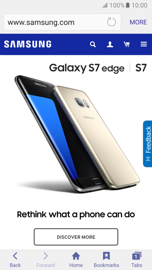 Press the address bar. Press the address bar.