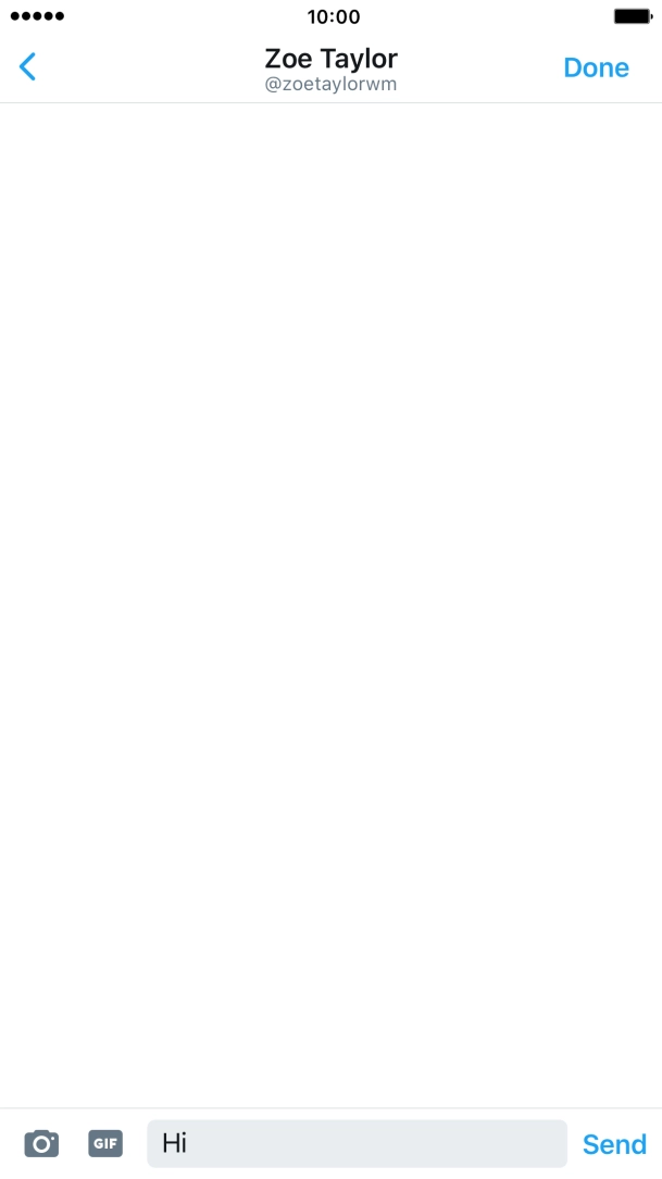 Write the required message and press Send. Write the required message and press Send.