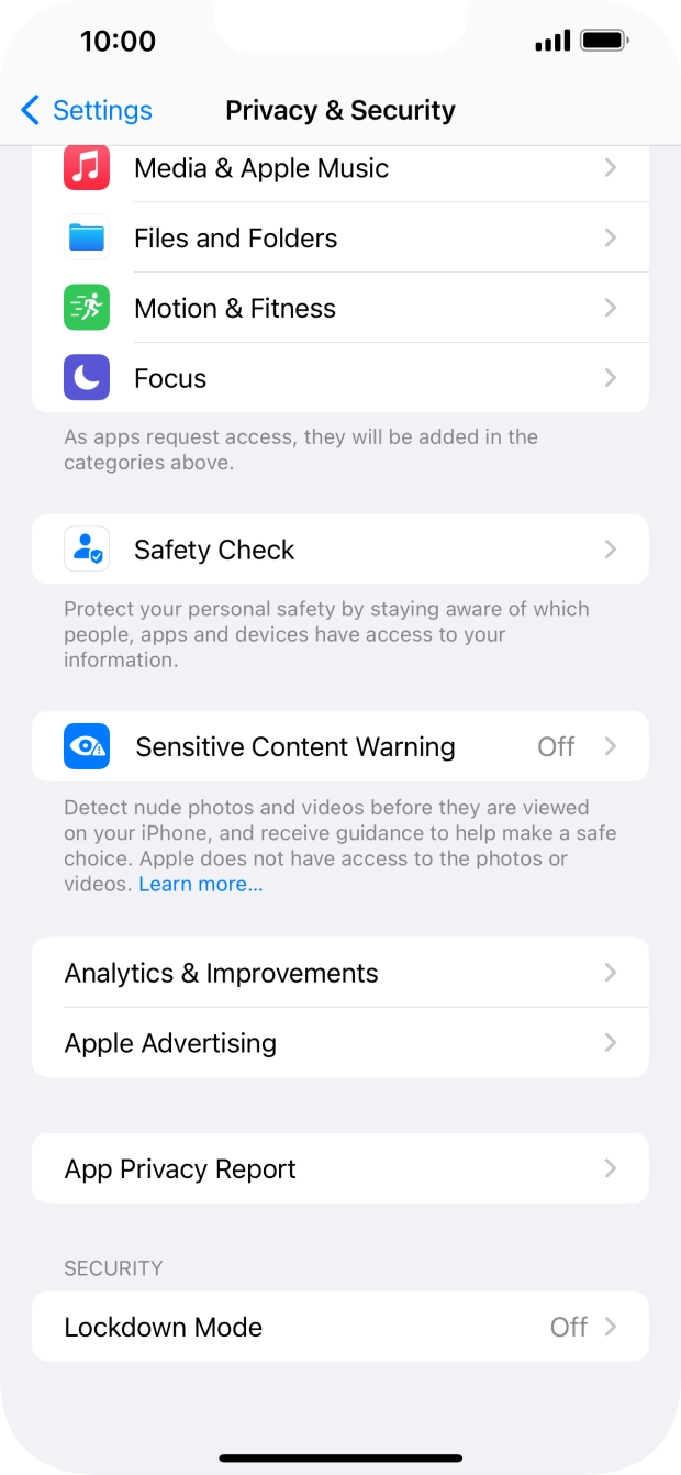 Press App Privacy Report.