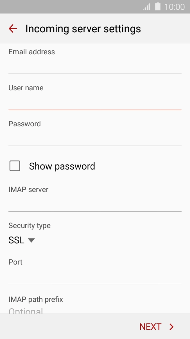 Press the field below 
