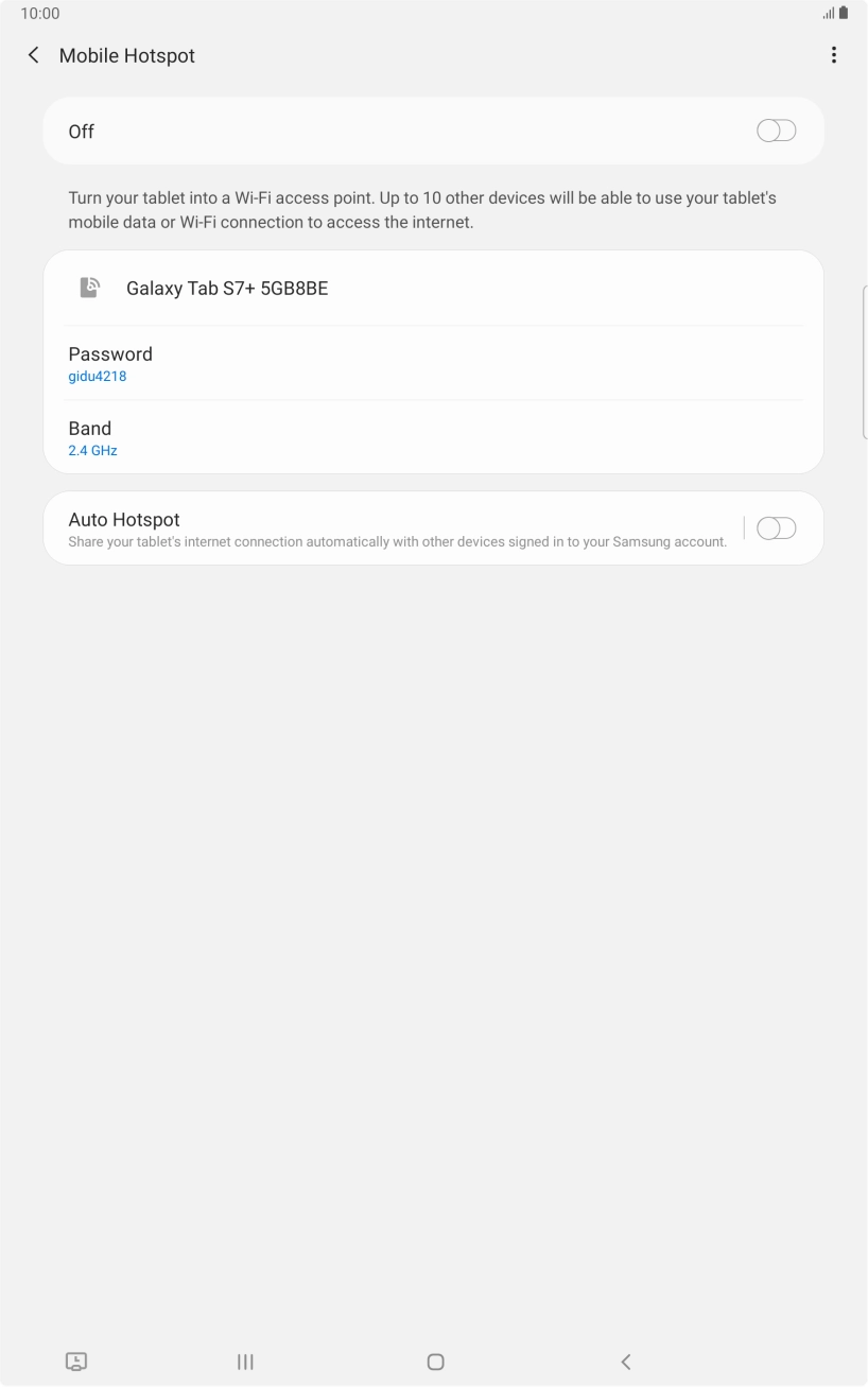 Press the menu icon.