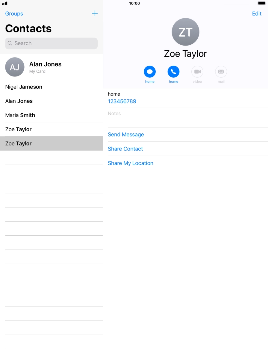 Press the Home key to return to the home screen.