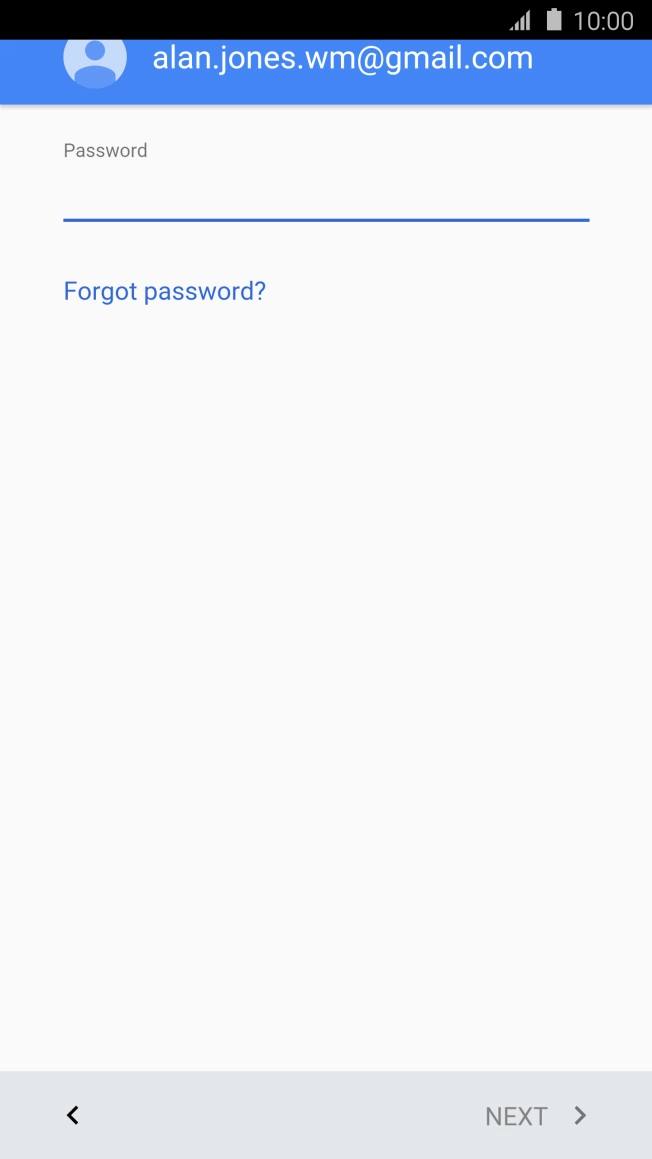 Press the field below 