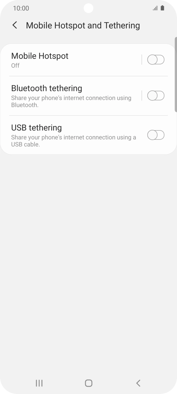 Press Mobile Hotspot.