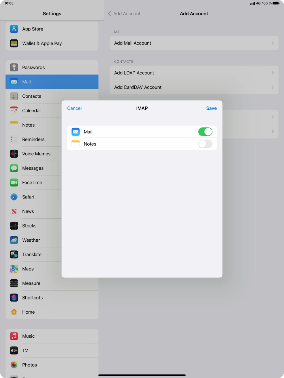 Press Save. Your email account has now been set up. To select more settings for incoming and outgoing server, proceed with the following steps.