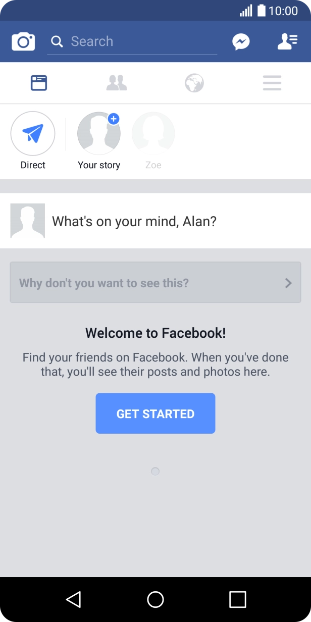 Press the text input field.