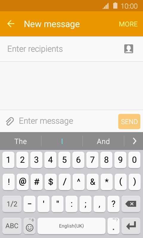 Press the required numbers and symbols.