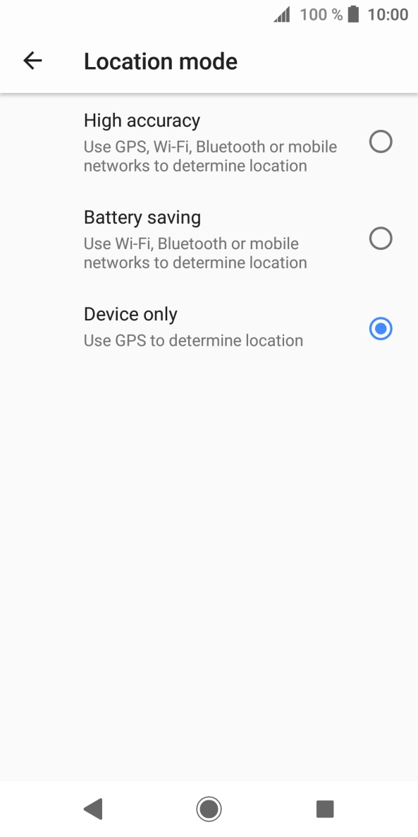 If you select High accuracy, your phone can find your exact position using the GPS satellites, the mobile network and nearby Wi-Fi networks. Satellite-based GPS requires a clear view of the sky.