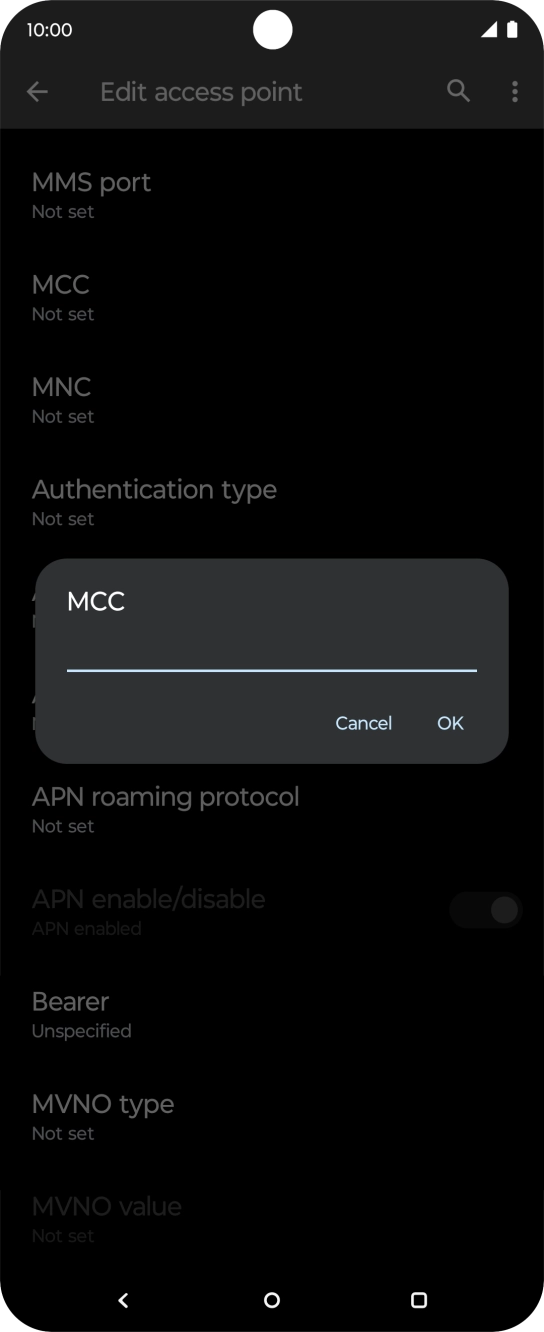 Key in 505 and press OK.