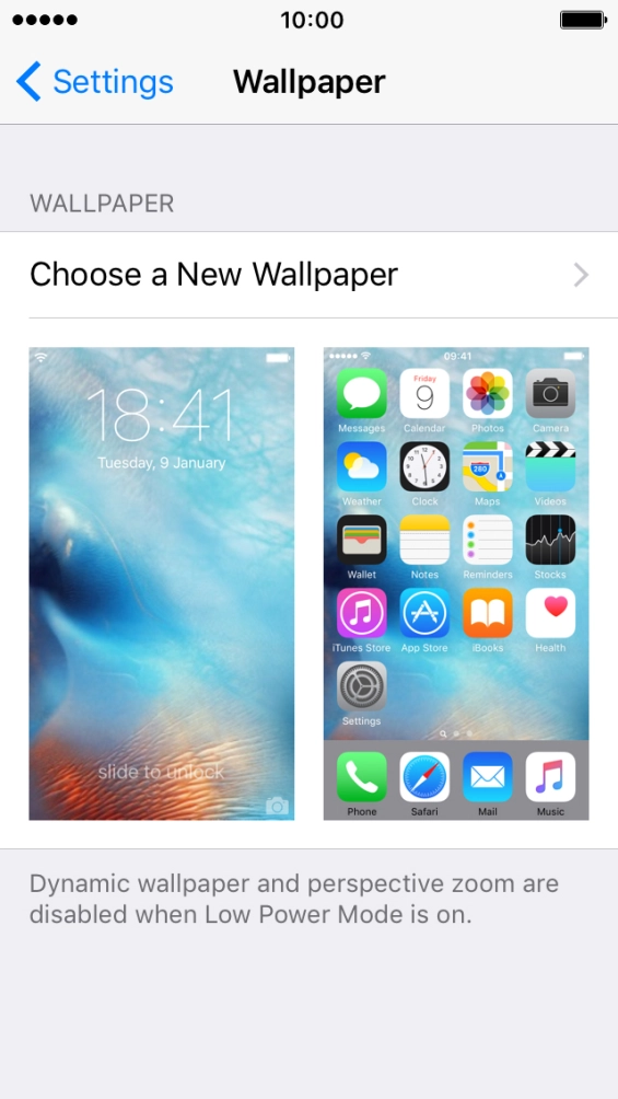 Press Choose a New Wallpaper and go to the required folder.