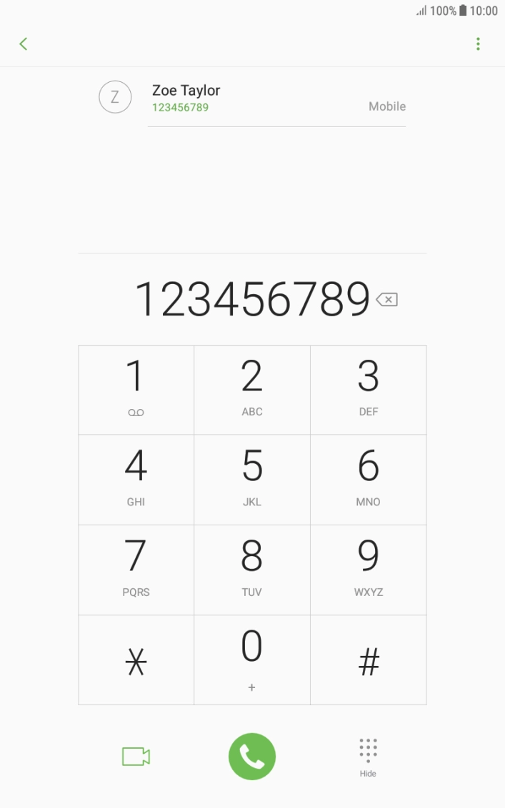 Key in the required number and press the call icon.