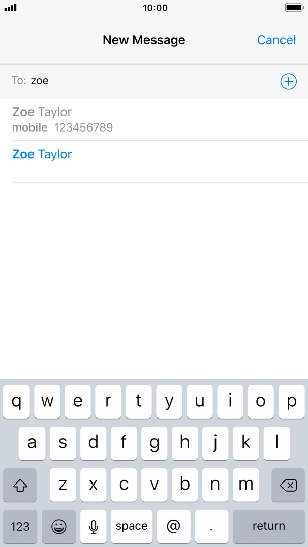 Press the required contact. Press the required contact.