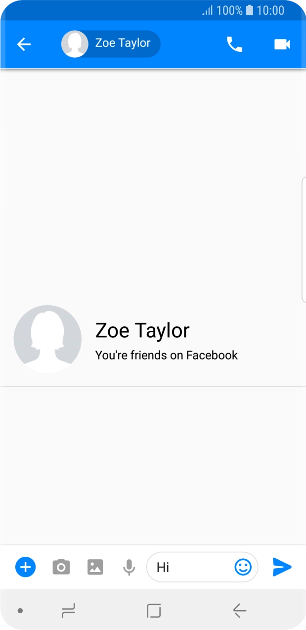 Write the required message and press the send icon.