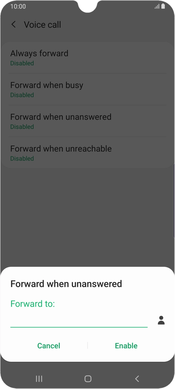 Key in +61101 and press Enable.