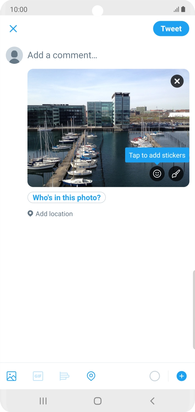 Press the text input field.