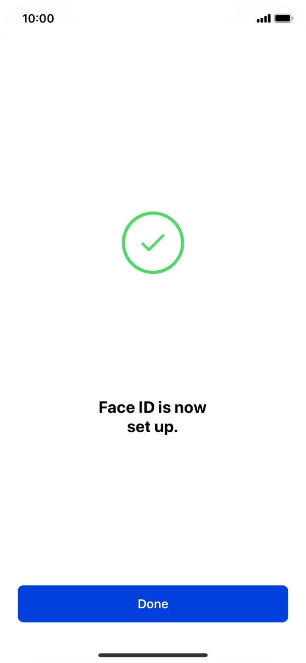 Press Done. If you haven't previously selected a phone lock code, key in a code of your own choice twice.