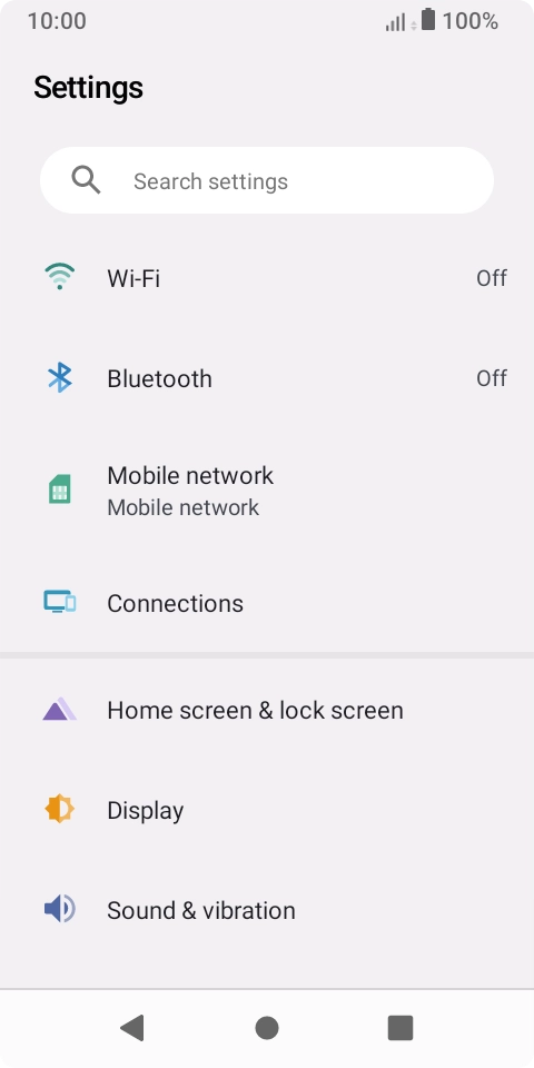 Press Mobile network. Press Mobile network.