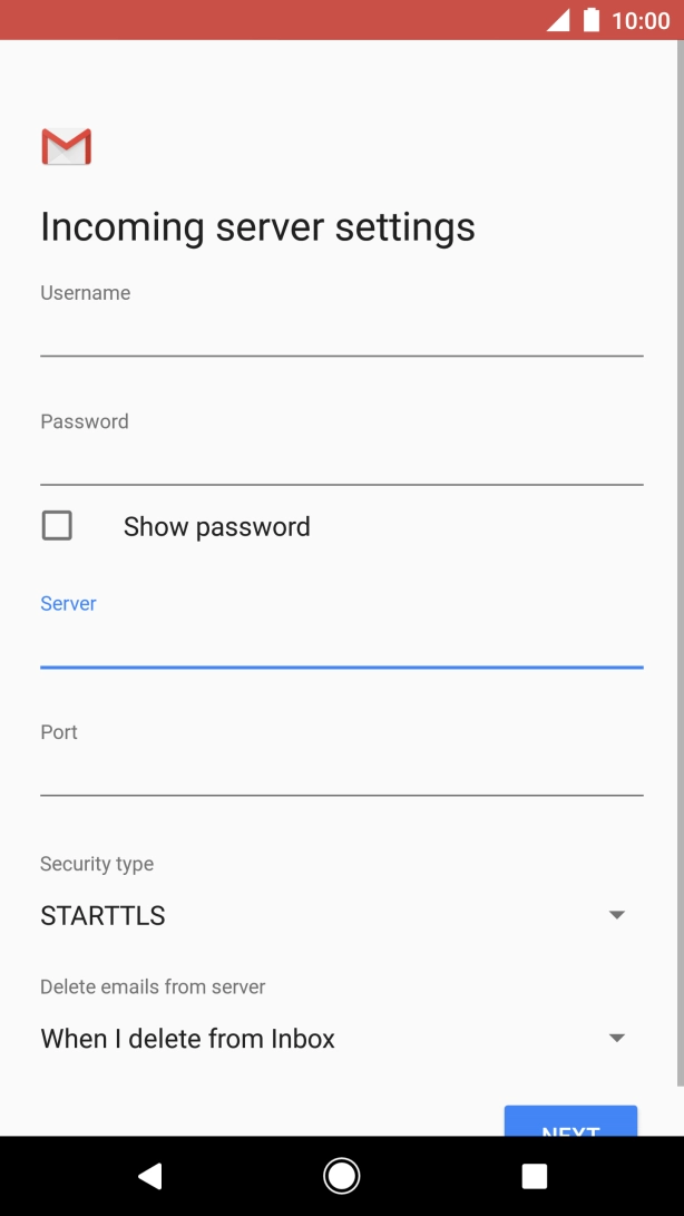 Press the field below 