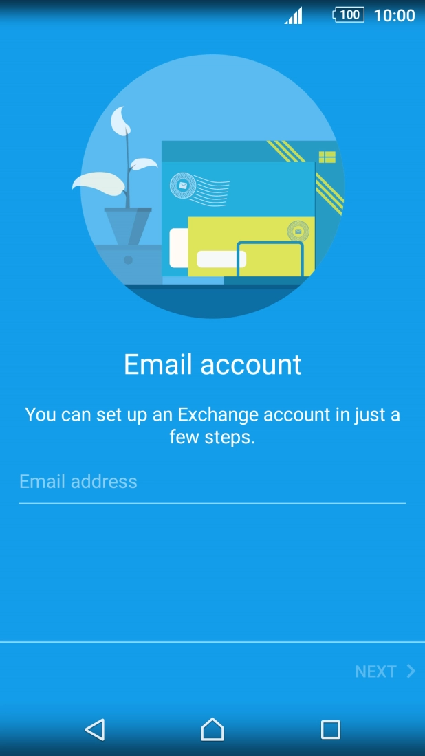 Press Email address and key in your email address.