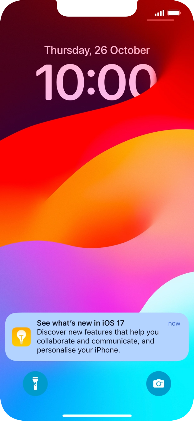 Press the required notification and follow the instructions on the screen to use the selected function.