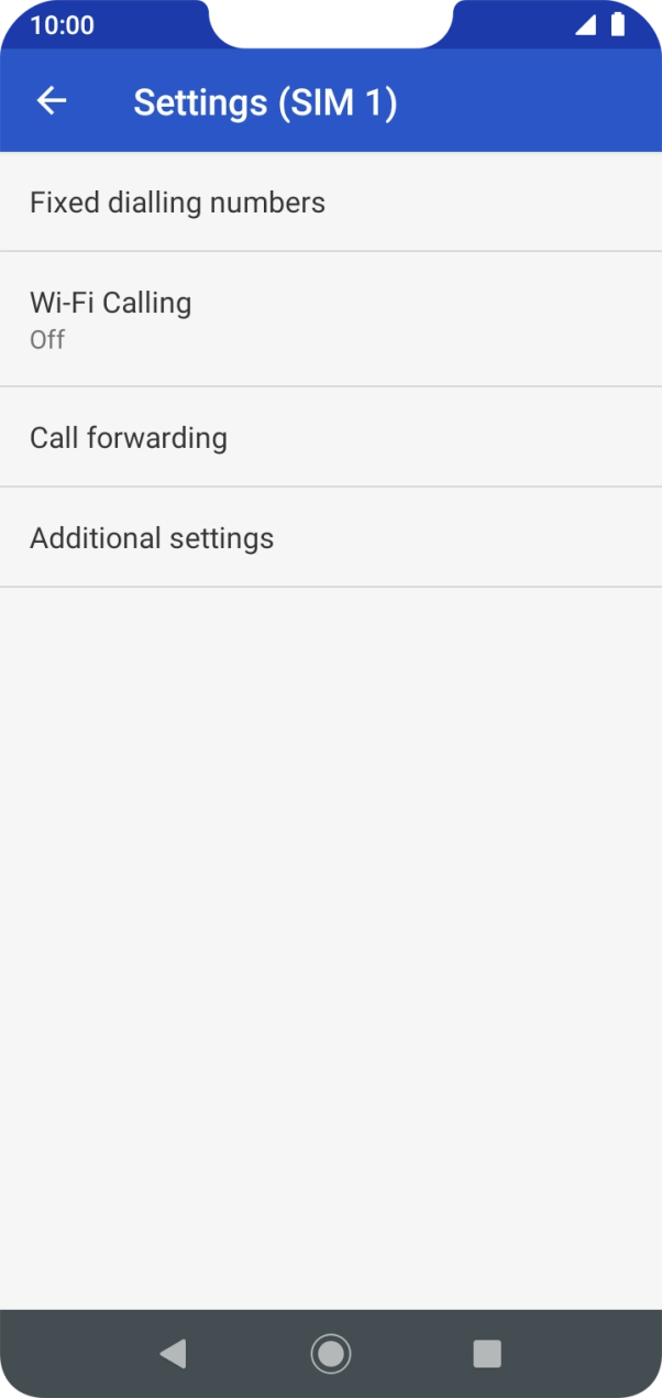 Press Call forwarding.