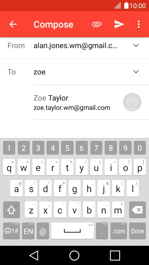 Press the required contact.