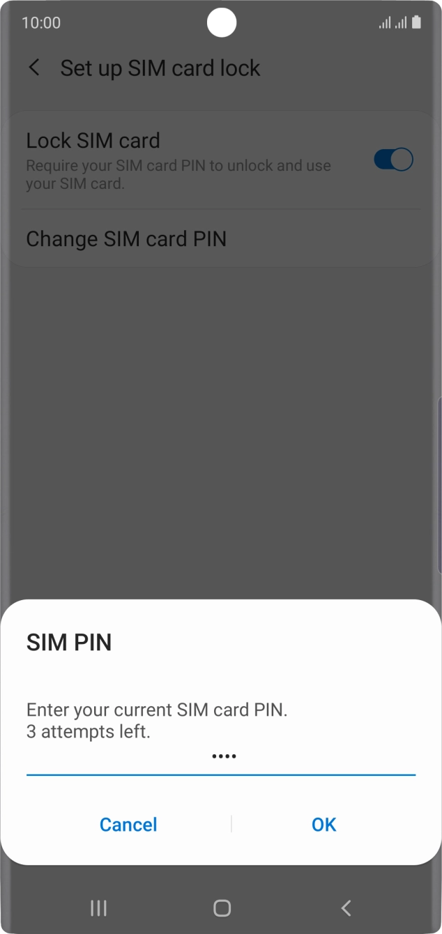 Key in your current PIN and press OK.
