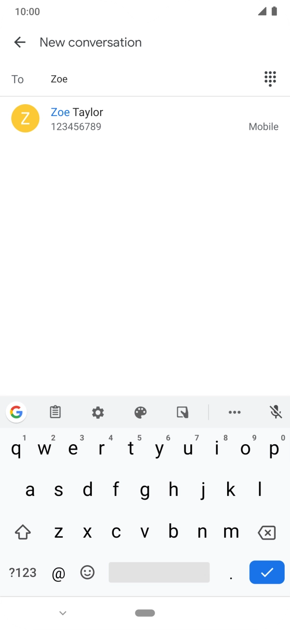 Press the required contact.