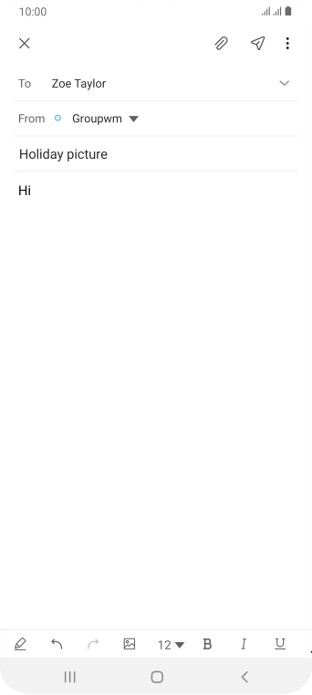 Press the attachment icon. Press the attachment icon.