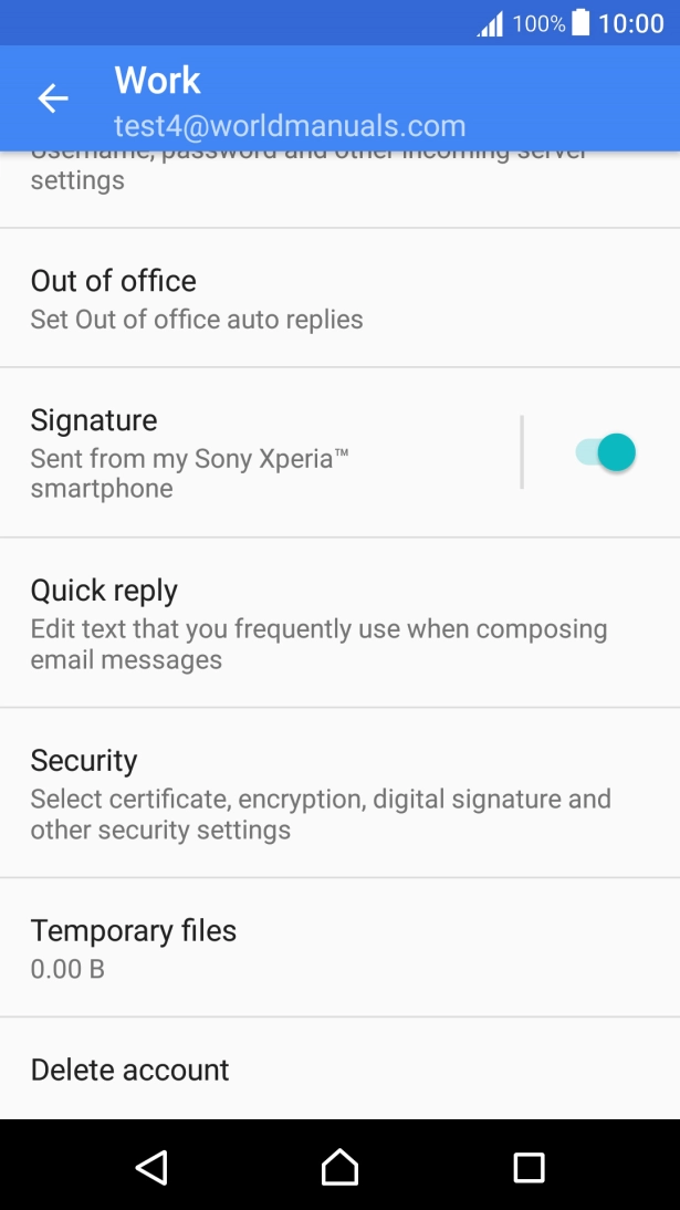 Press Delete account.
