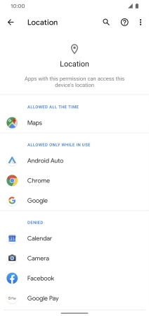 Press the required app. Press the required app.